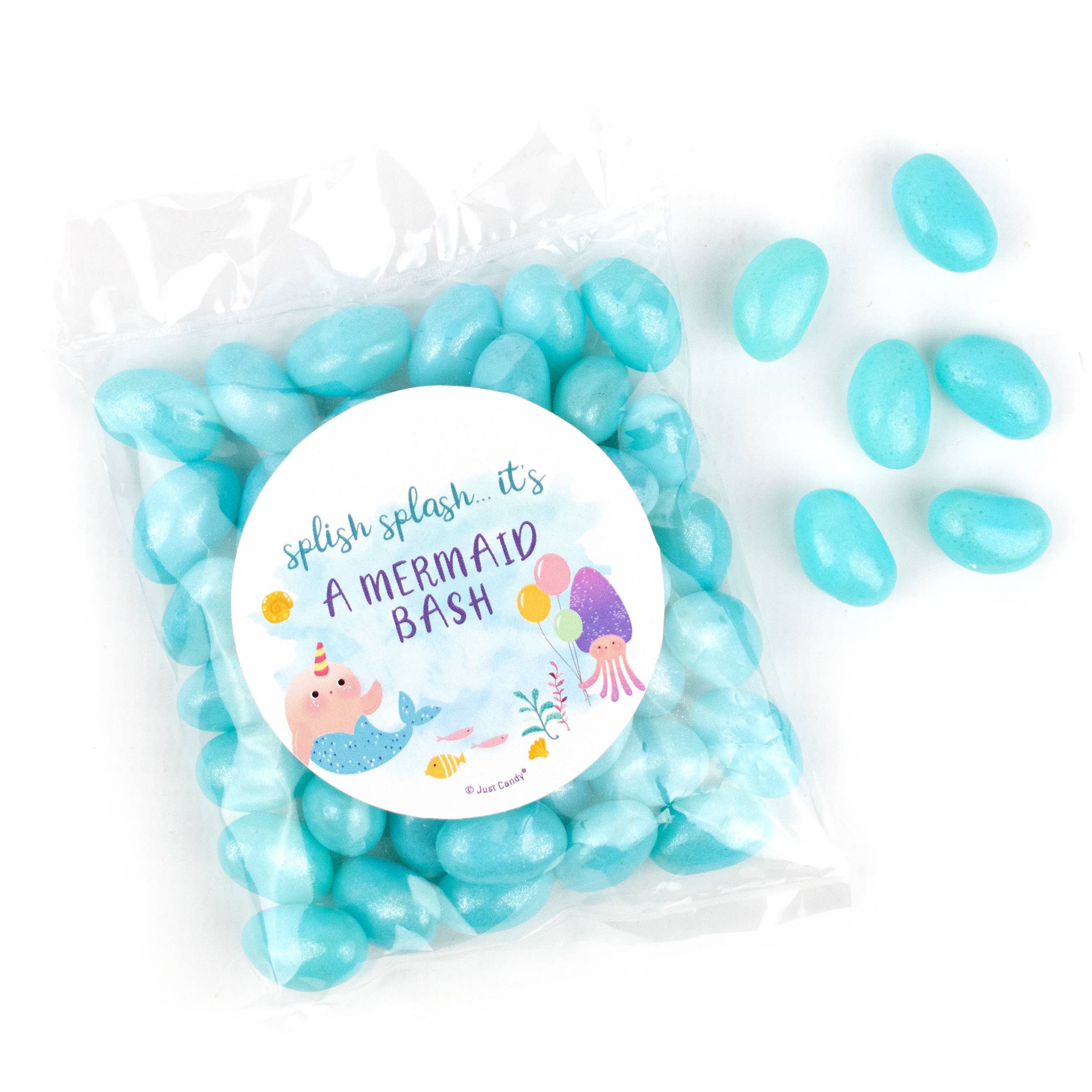 Just Candy - Wholesale Party Favor - Happy Birthday Mermaid Party Favor Bag -  Jelly Beans0