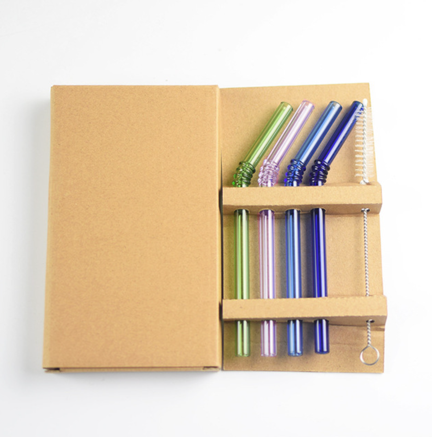 IVORE.GROUP (We cover All Import duty) - Wholesale Drinking Straw - 4Pcs/set 15cm Glass Straw with Brushes2