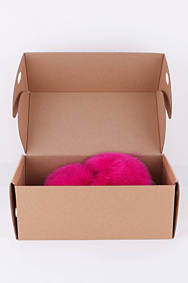 3AM BY H&D ACCESSORIES - Wholesale Slippers - Women's - Fox Fur Slippers10