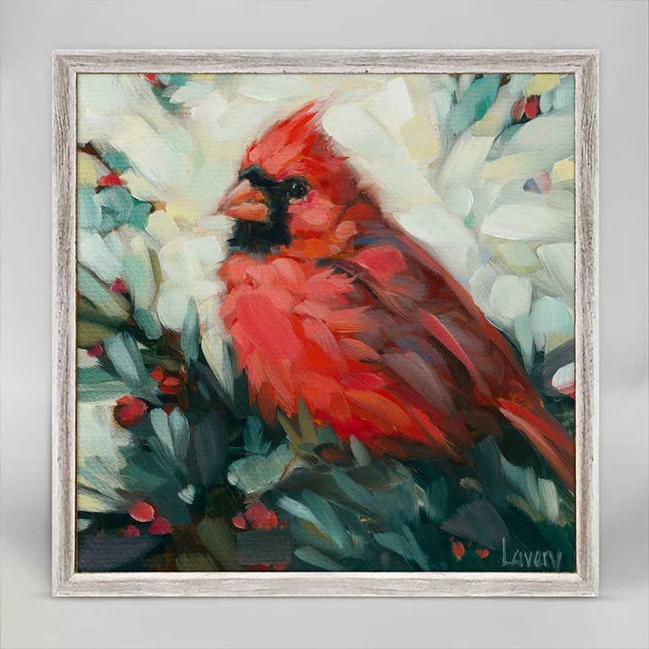 Cheers Cardinal Mini Framed Canvas for wholesale by GreenBox Art