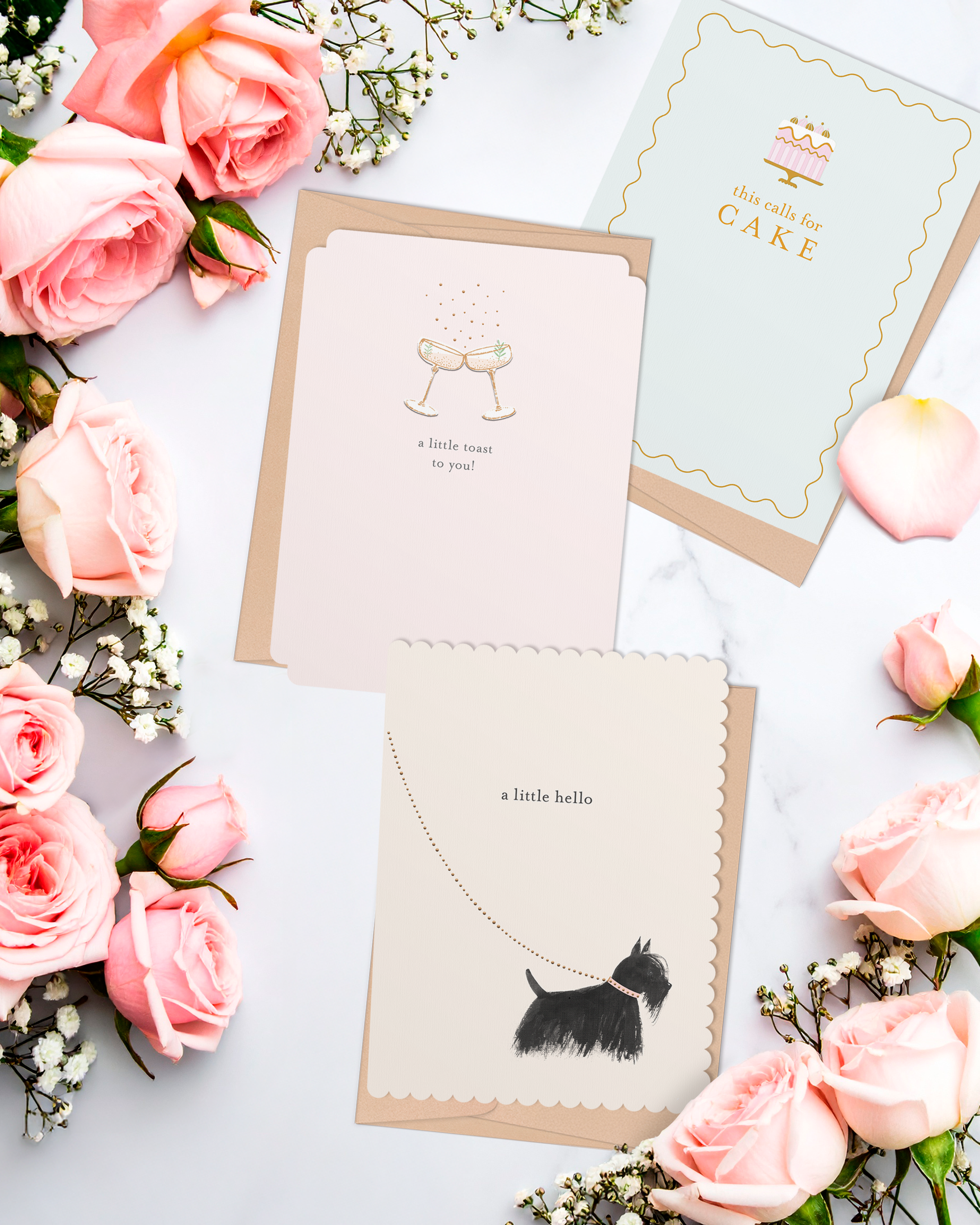 Willow & Ivy Press - Wholesale Friendship Card - A Little Hello Scottish Terrier on Leash Friendship Card2