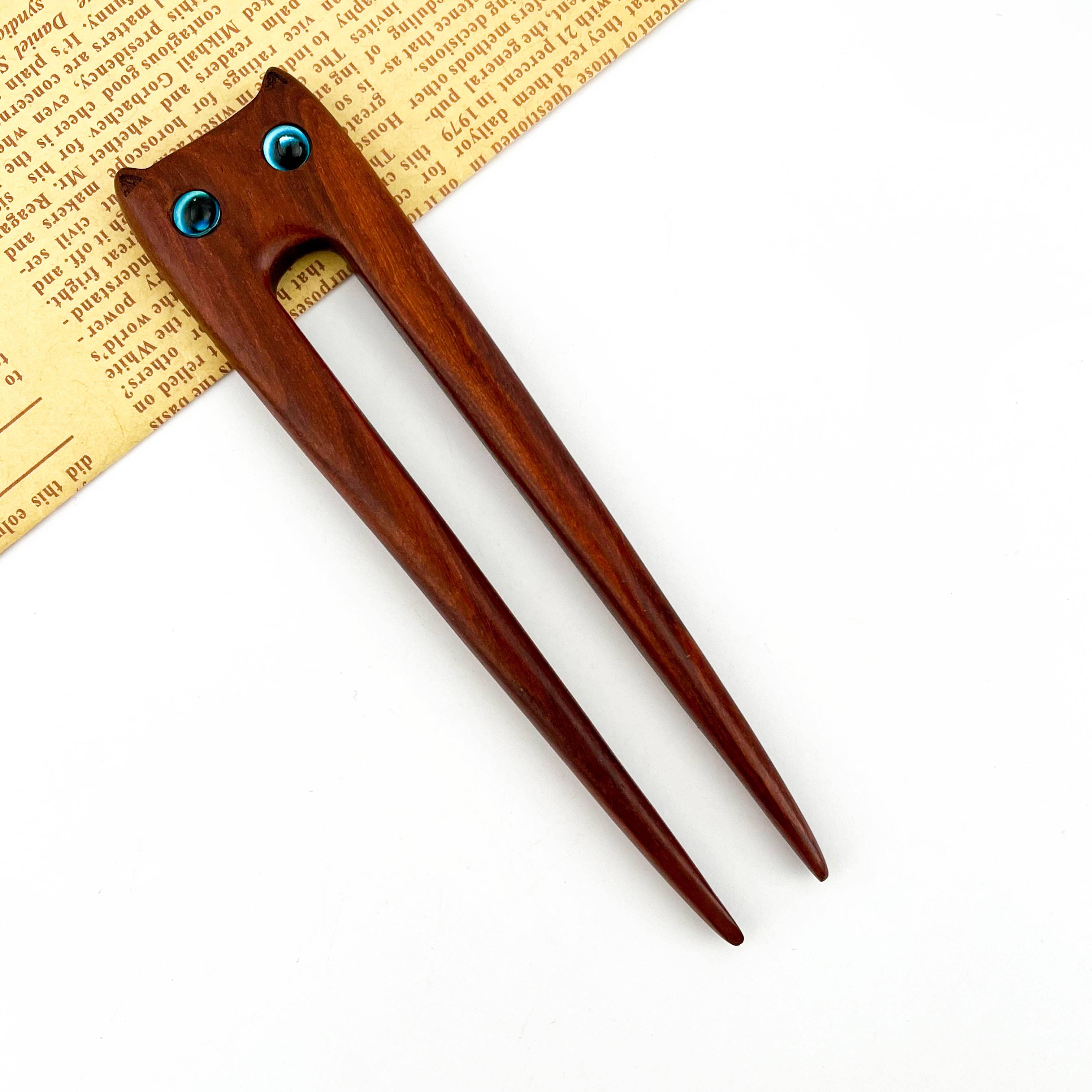 TheDivaSoap - Venta al por mayor Horquillas para el pelo - Horquilla de Gato Lindo, Horquilla de Sándalo2