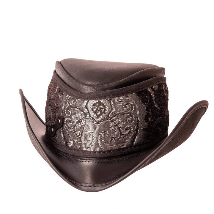 American Hat Makers - Wholesale Fedora - Unisex - Leather Festival Hat - Style Reversible Ren5