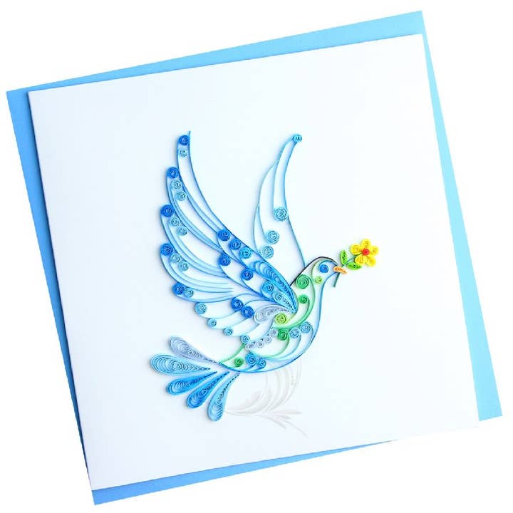 Origamo - Wholesale Everyday Greeting Card - DOVE Quilling Greeting Card