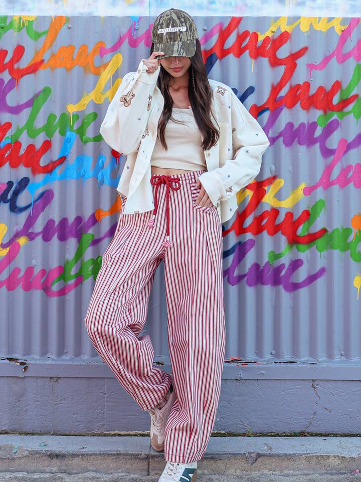 Calças de Ganga Listradas VJP90065-VERY JEAN por atacado de VERY J