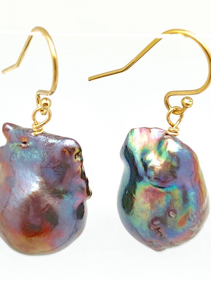 Brincos Barrocos - dourado/pavão por atacado de In2 design