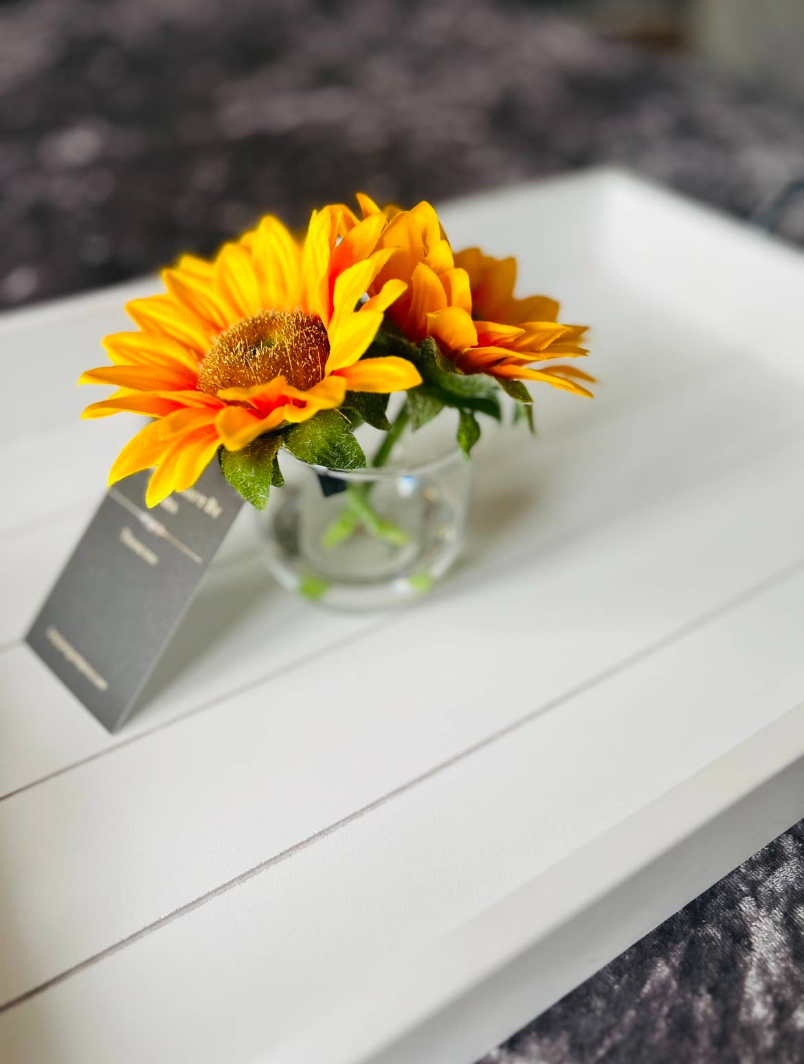 Simply Elegant By Tara - Wholesale Artificial Flowers - Silk Sunflower Arrangement | Sunflowers In Faux Water 1