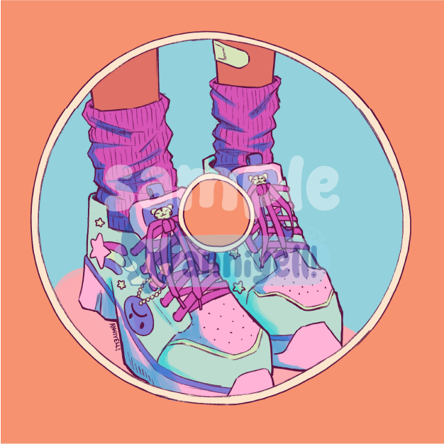 anniyell - Wholesale Art Print - cd shoes Postcard Mini Art Print2