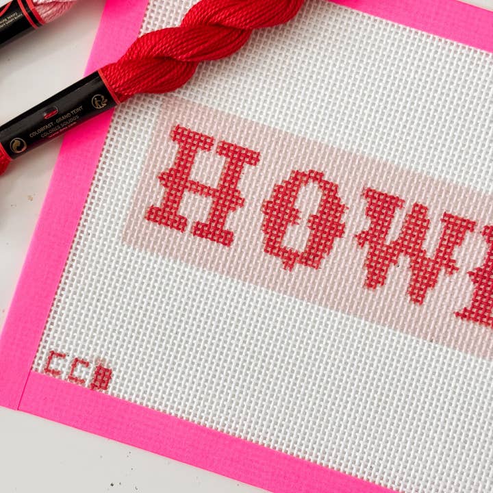 Cotswold Co Designs - Vente Accessoire de broderie/point de croix - Bonjour Signet 2”x7 13 Mailles Toile de Tapisserie Peinte à la Main, Toile de Tapisserie Esthétique Moderne, Toile de Tapisserie Bonjour6