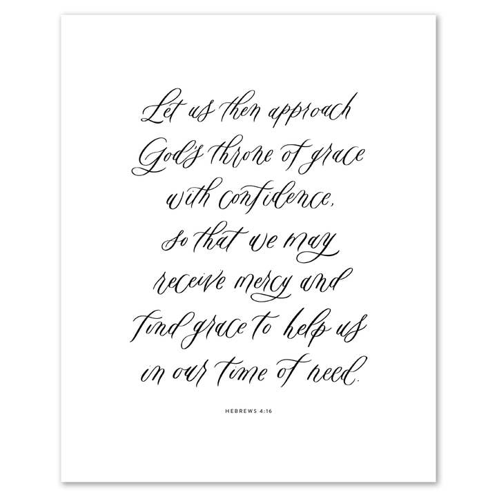 Approach God's Throne Hebrews Art Print for wholesale by Selah Paper
