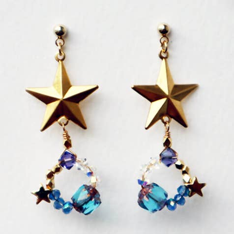 Boucles d'oreilles Star Ornament de Sachimilk pour la vente par Minomino