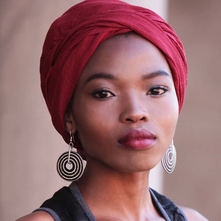 Mambu Design - Wholesale Dangle Earrings - Contemporary African Statement Circle Earrings2