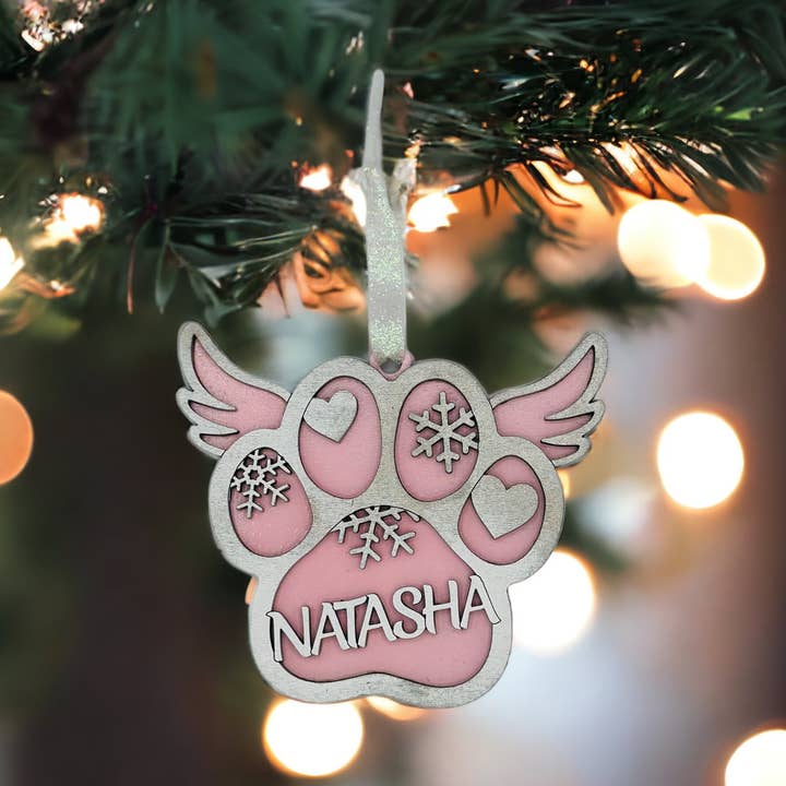 Angel Wing Custom Name Pet Memorial Ornament for wholesale by Planty'tude