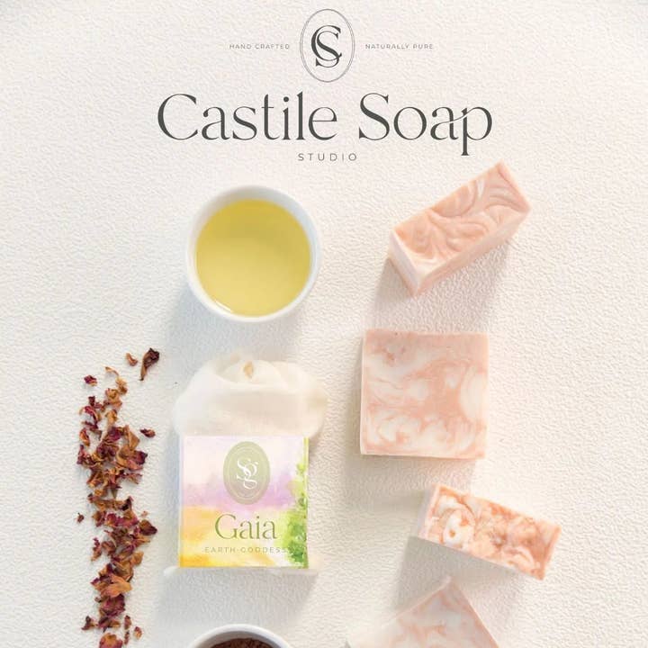 4.1 Gaia - The Earth Goddess - olive oil soap with Rose Geranium for wholesale by Only Orb