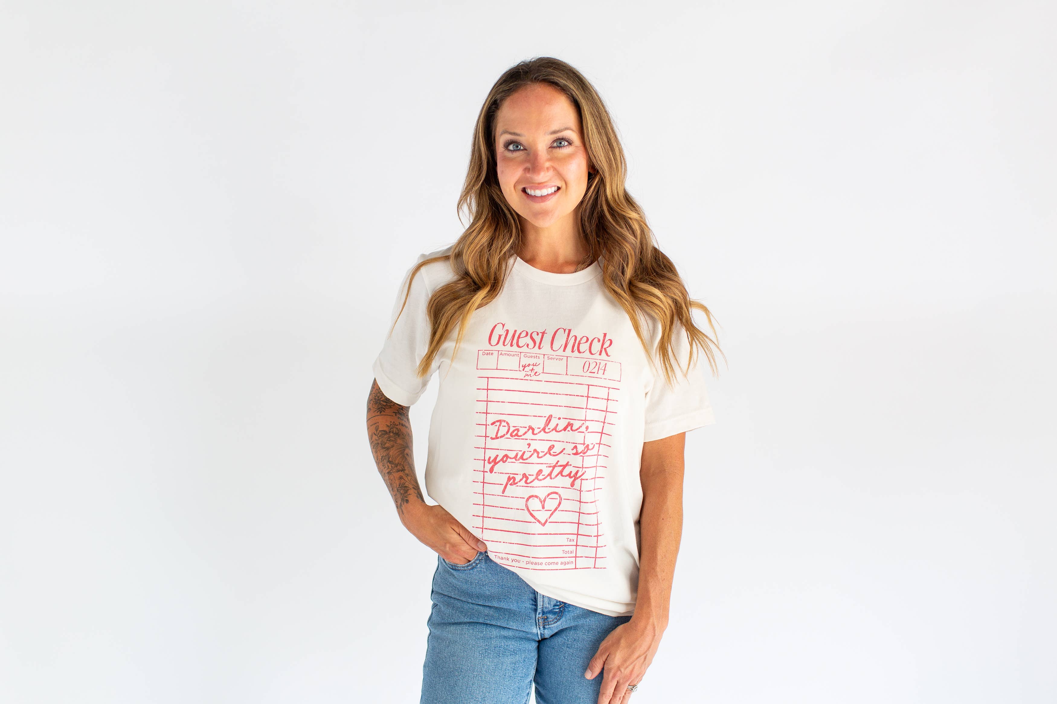 SOUTHERN FRIED DESIGN BARN - Vente T-shirt sérigraphié – femme - Chemise à carreaux invité1