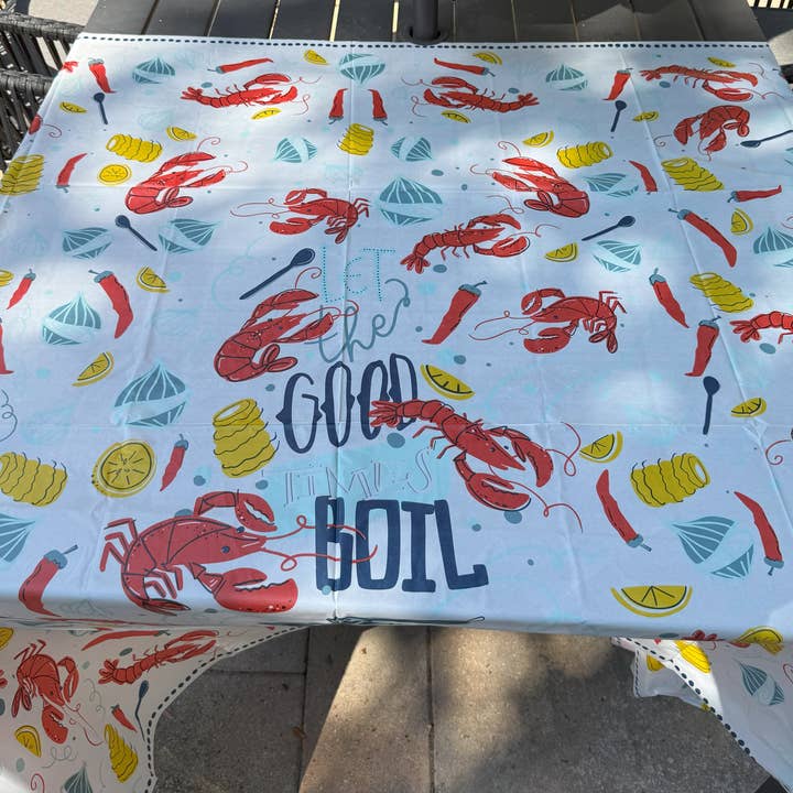 THE PARISH LINE - Wholesale Disposable Table Cover/Runner - Disposable Tablecloth - Let the Good Times Boil2