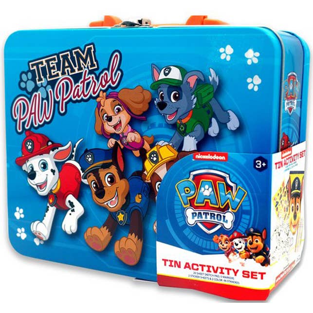 Paw Patrol Tin Activity Carry Along Box for wholesale by Empire Discount