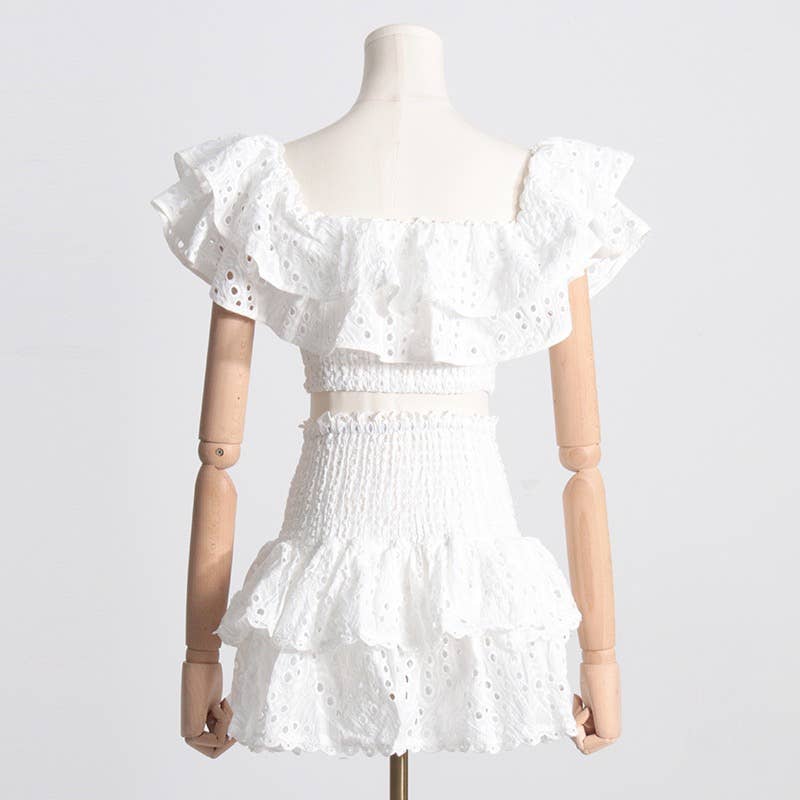 Productseeker - Wholesale Top & Skirt Set - Women's - SET044 Women Ruffle Skirt Set Mini Skirt9