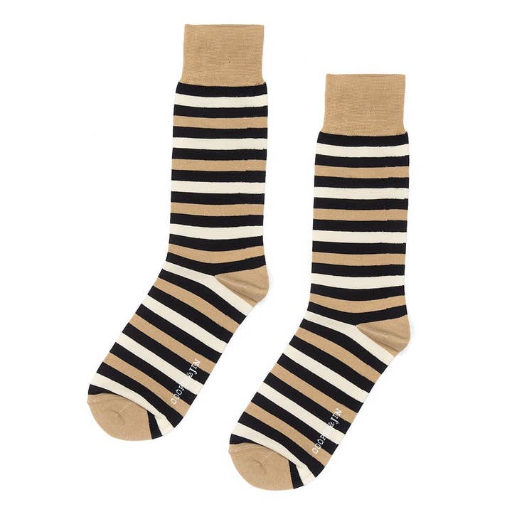 Cooper & Jin - Wholesale Socks - Men's - Crew Socks for Men - 59 & Lexington Stripes Style1