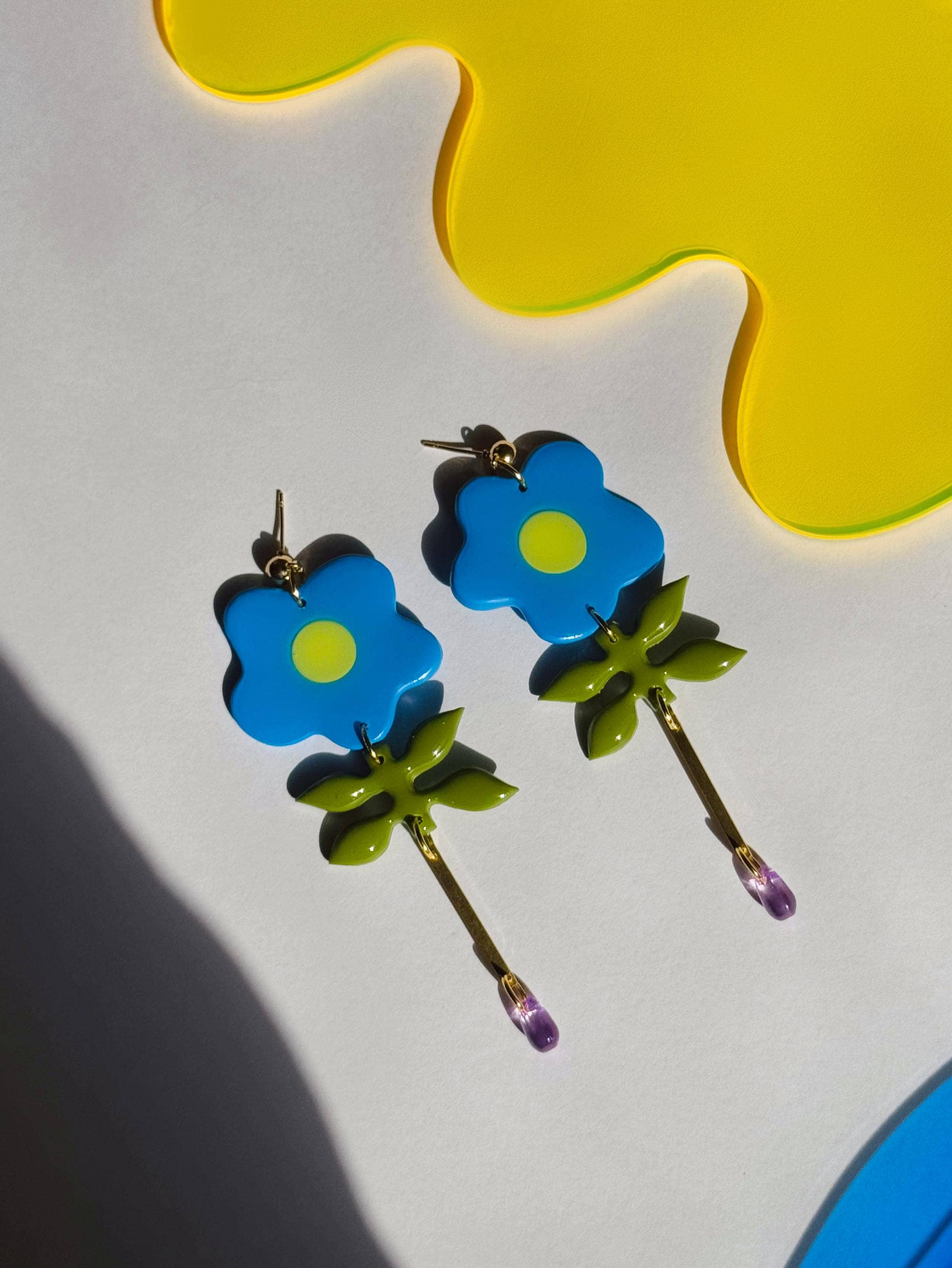 Delaney and Blu - Wholesale Dangle Earrings - Flower Droplets0