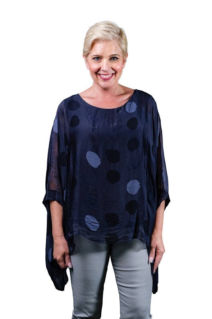 TINA Stephens Italy/Tees By Tina - Wholesale Kaftan - Women's - Sofia Circle Silk Kaftan (BQ201R)2