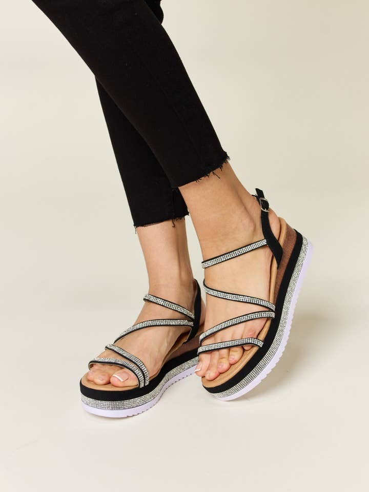 Forever Link Strass Strappy Sleehak Sandalen voor wholesale door ClassiQ