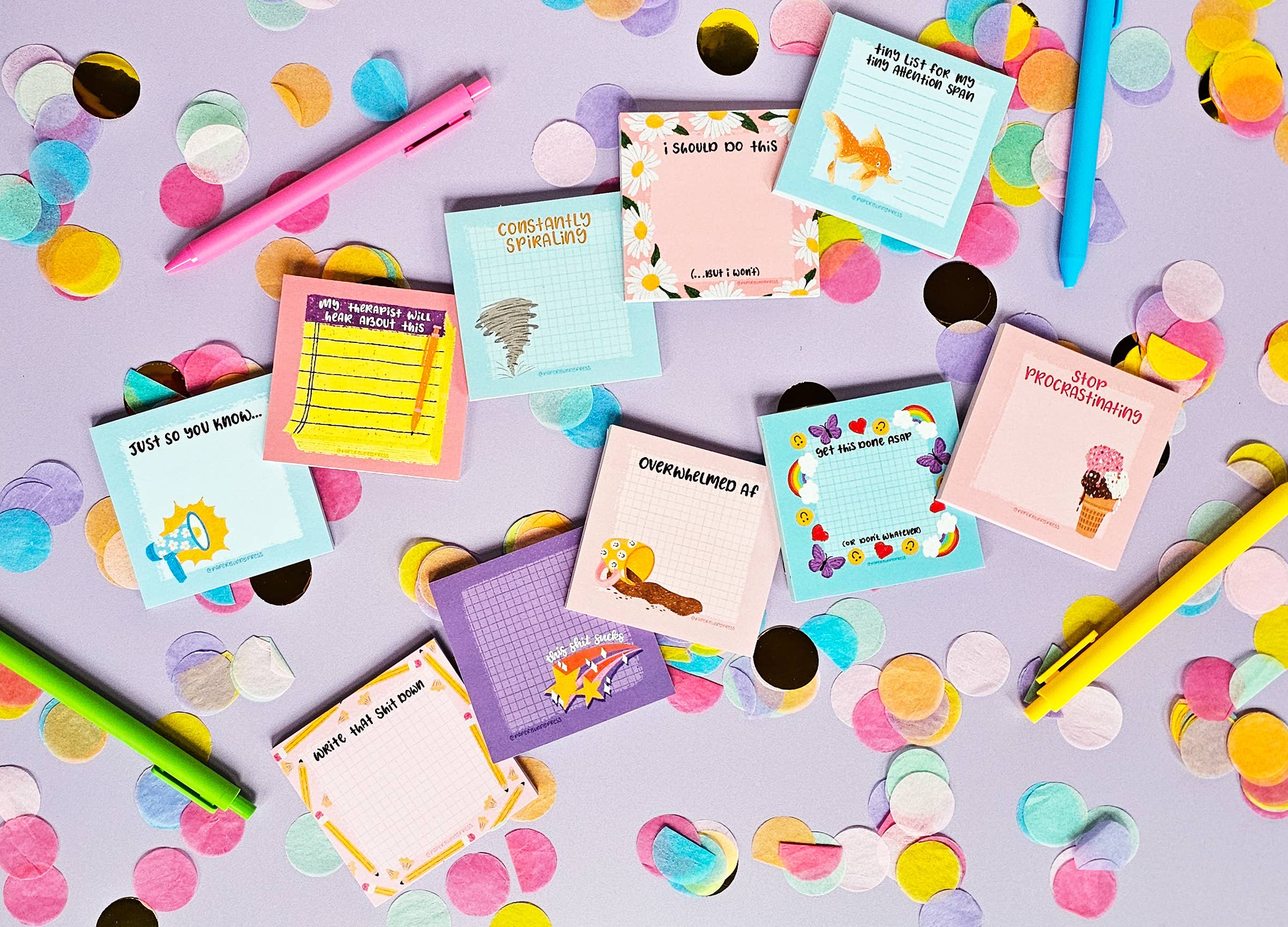 Paper Bunny Press - Wholesale Sticky Notes - I Should do this (but I won't) Funny Sticky Pad2