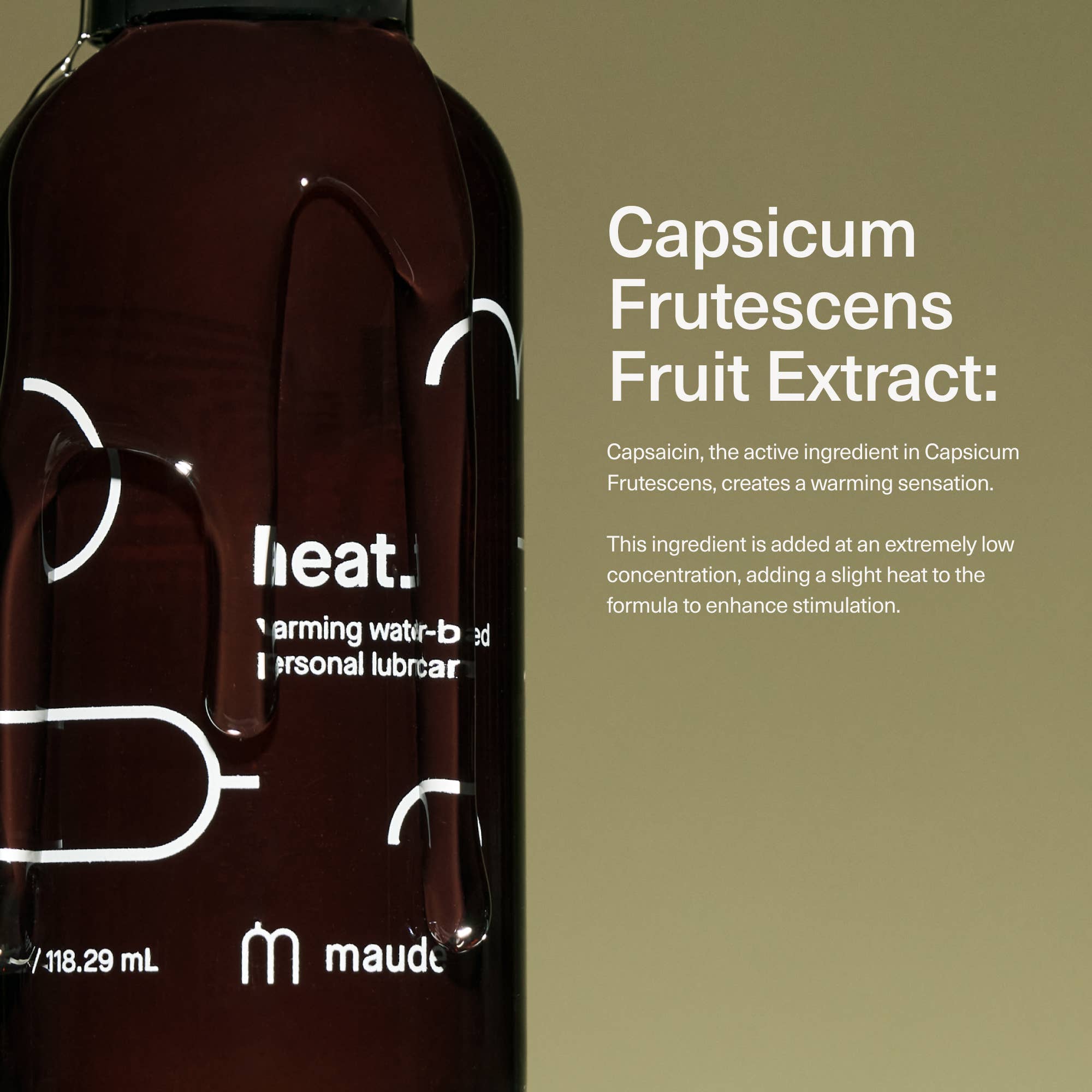 maude - Wholesale Personal Lubricant - Warming water-based lubricant, Heat, 4 oz , adult gifts.5