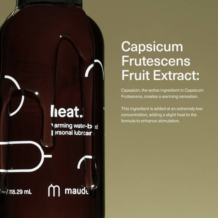 maude - Wholesale Personal Lubricant - Warming water-based lubricant, Heat, 4 oz , adult gifts.5
