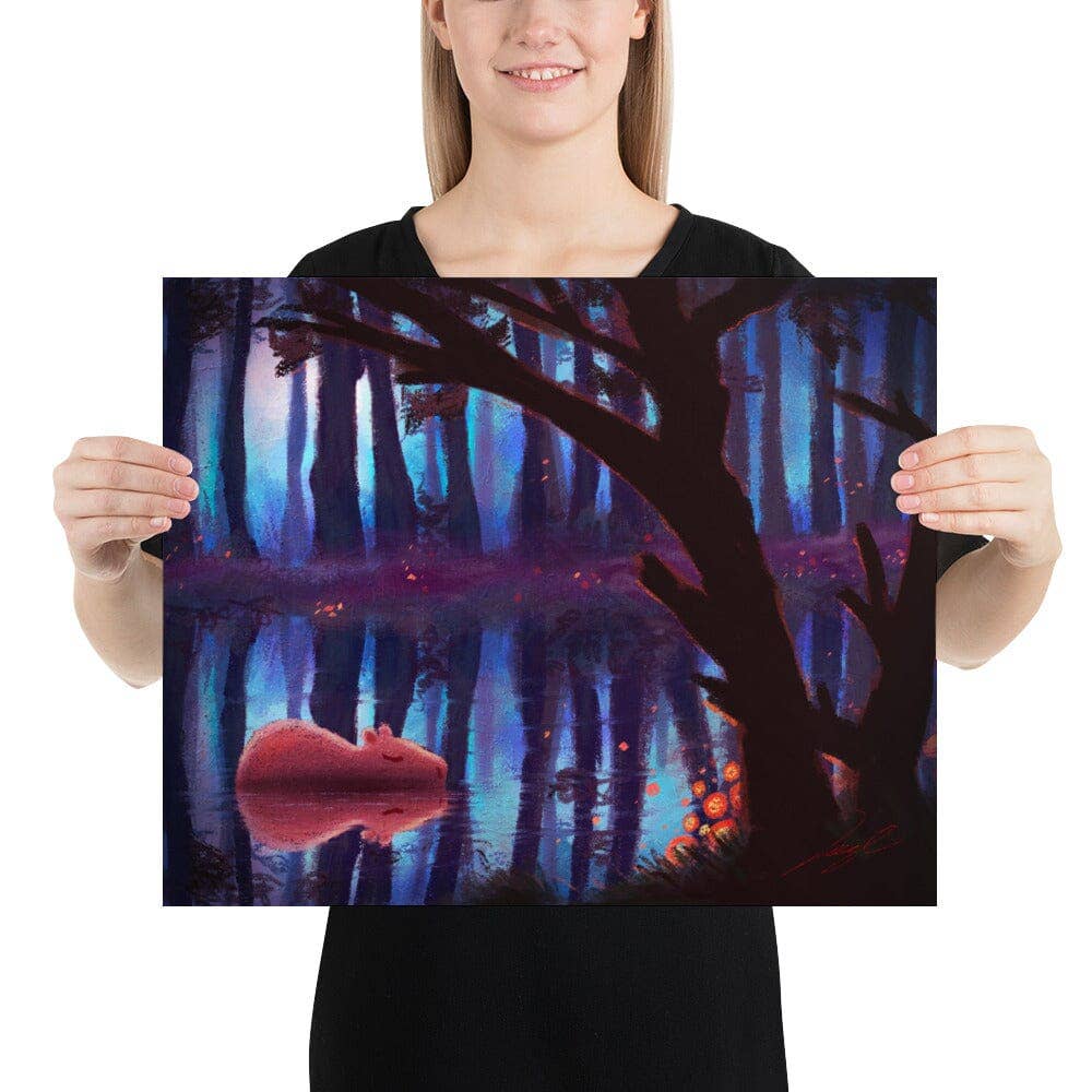 JoyousJoyfulJoyness - Wholesale Painting/Drawing - "Capybara in a Forest" Painting [Unfoiled]4