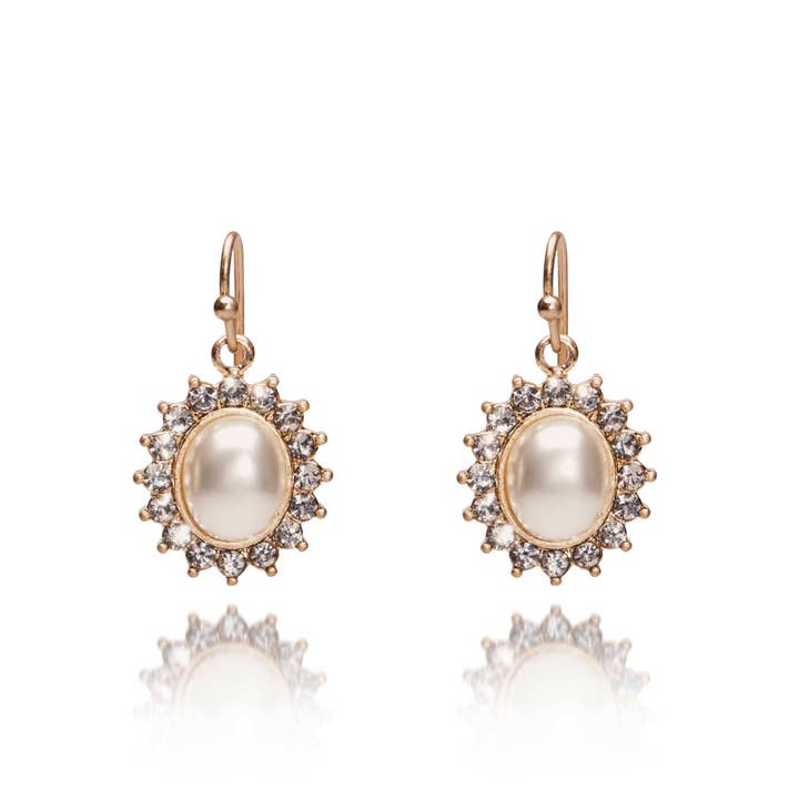 Regency Pearl Drop Earrings: Pearl Bridal Earrings for wholesale by Lovett & Co