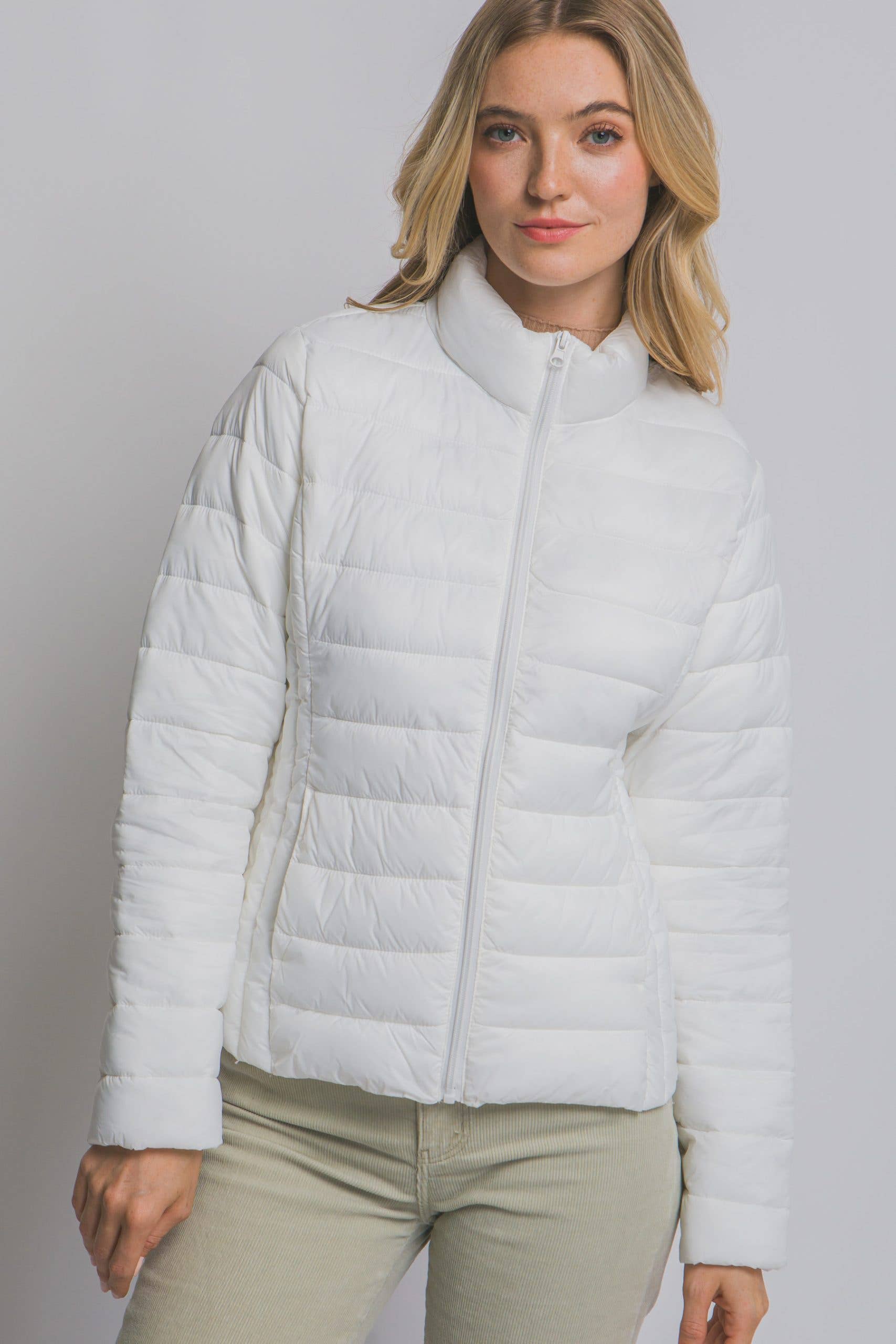 Vanilla Monkey - Wholesale Puffer Jacket - Women's - Ultra Lightweight Padded Thermal Zip Up Jacket11