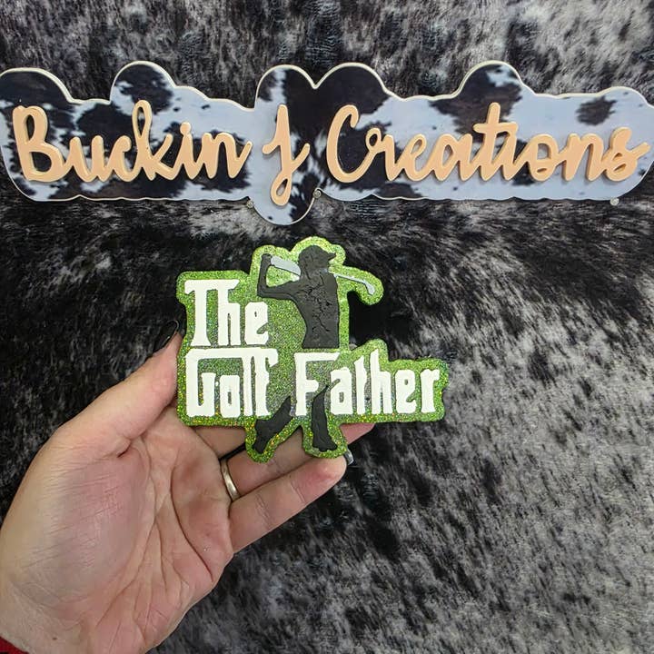 The Golf Father Car Air Freshener for wholesale by Buckin J Creations