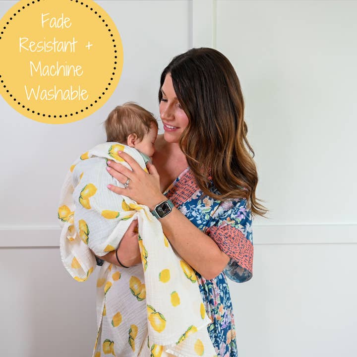 LollyBanks - Wholesale Swaddle - Baby - When Life Hands You Lemons Baby Swaddle Blanket