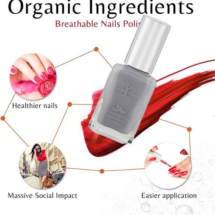 Karma Organic spa - Vendita all'ingrosso Smalto per unghie - Fatima - Smalto per unghie certificato Karma Halal, davvero traspirante