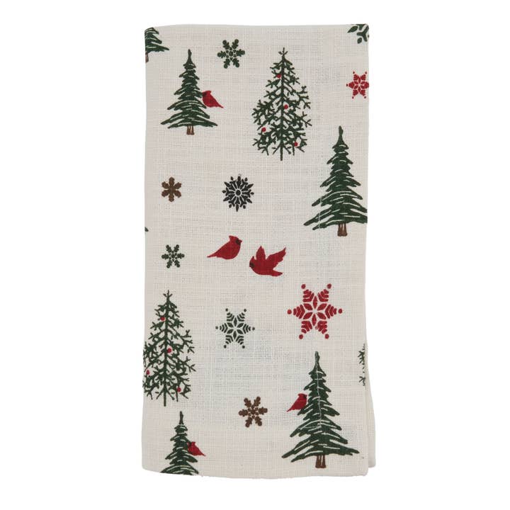 Ivory Christmas Tree Napkin for wholesale on Faire