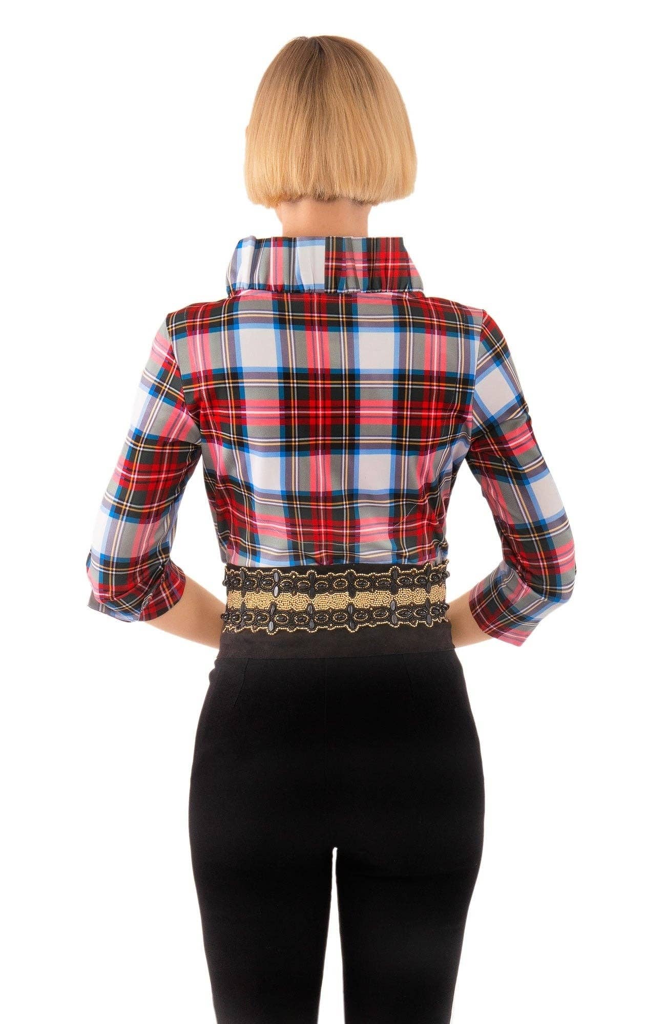 Gretchen Scott LLC - Wholesale Blouse - Women's - Ruffneck Top - Duke of York8