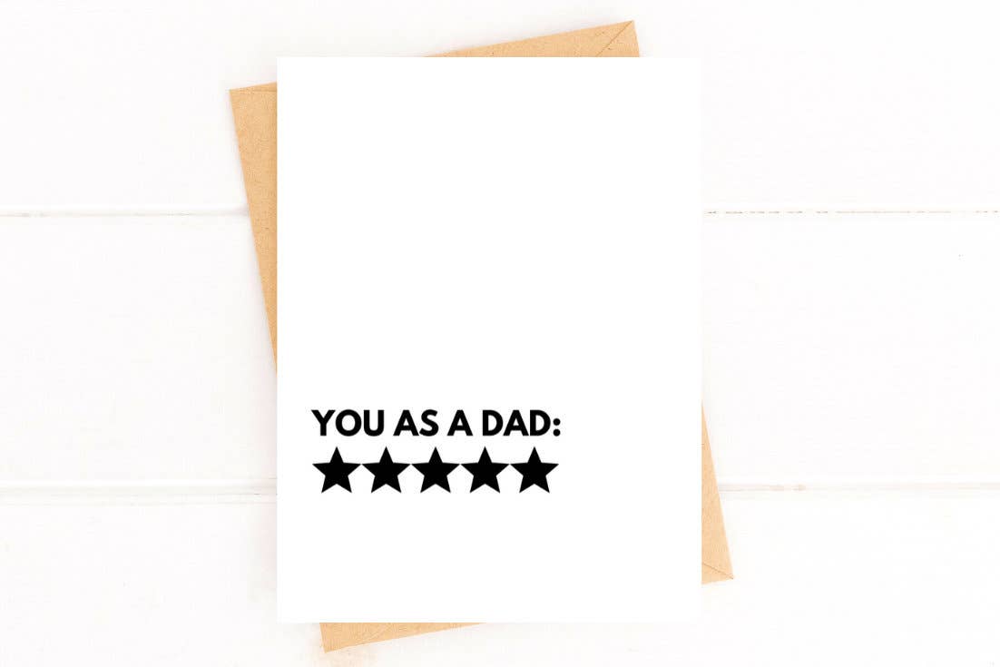 Five Dot Post - Wholesale Father's Day Card - Five Star Dad Funny Father's Day Greeting Card1