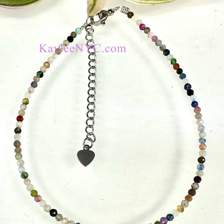 KayleeNYC - Wholesale Anklet - 2mm Natural Mix Crystal Anklets Healing Energy4
