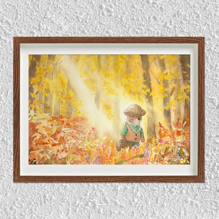 Rejs gennem ginko-skoven | Giclée kunsttryk for engroshandel hos NananStudio