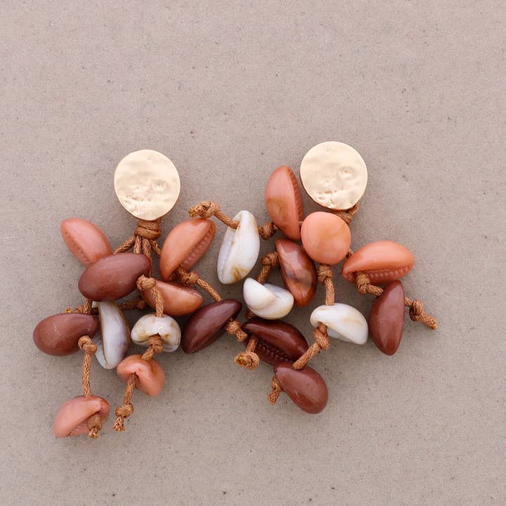 La Cuerda De Sol - Wholesale Snap Jewelry - Resin Conchitas Pendant Earrings