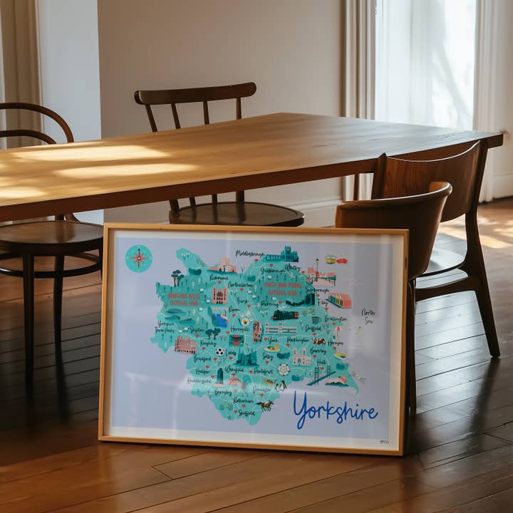 Impression d'art du Yorkshire, Angleterre pour la vente par Hannah Penrose Illustrations