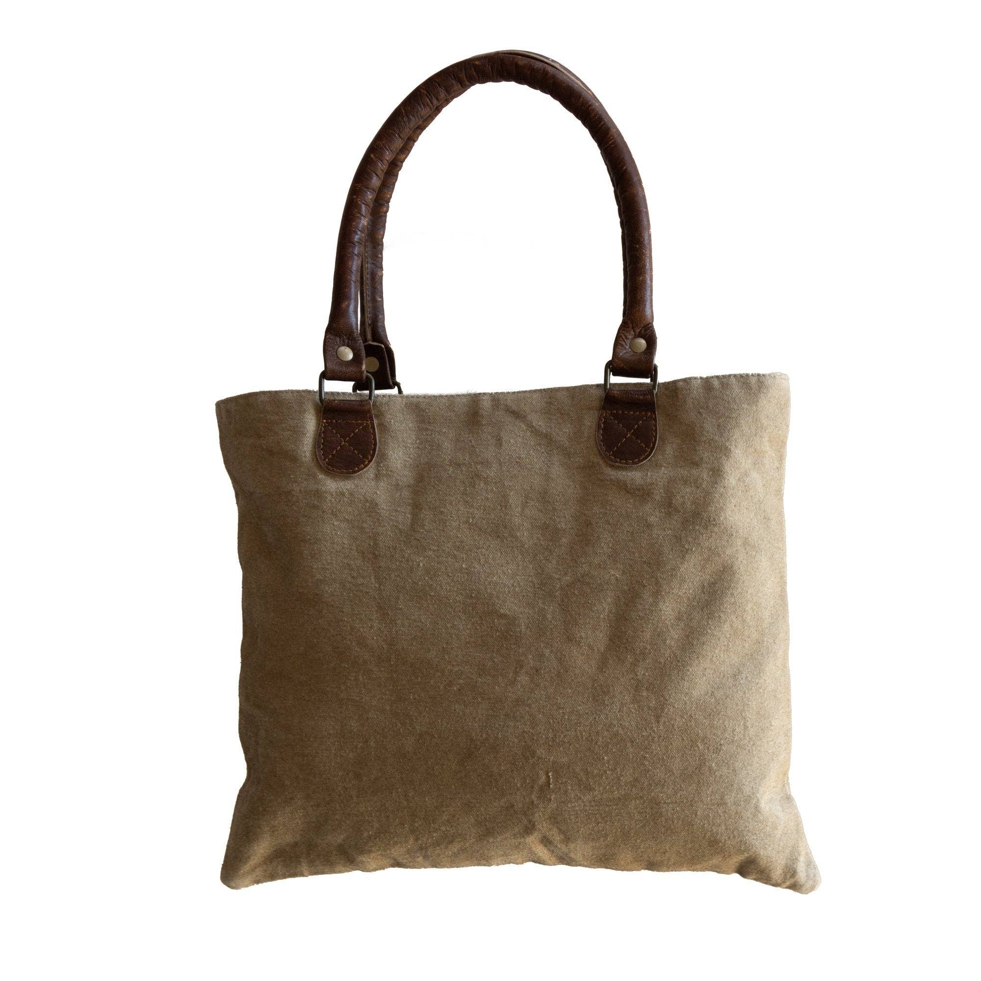 Dorset Bay – wholesale Tote bag – Women's – 'Love' Upcycled Zip Top Canvas Tote (128)1