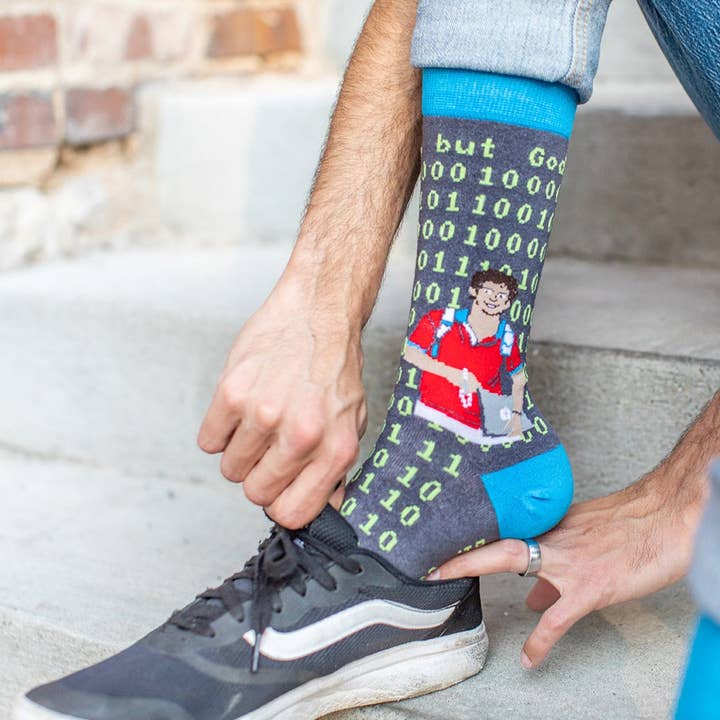 Sock Religious - Wholesale Socks - Unisex - St. Carlo Acutis Coding Adult Socks1