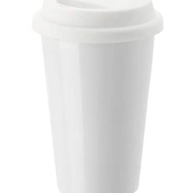 Ceramic Sublimation Travel Mug with Silicone Lid for wholesale by Printberry