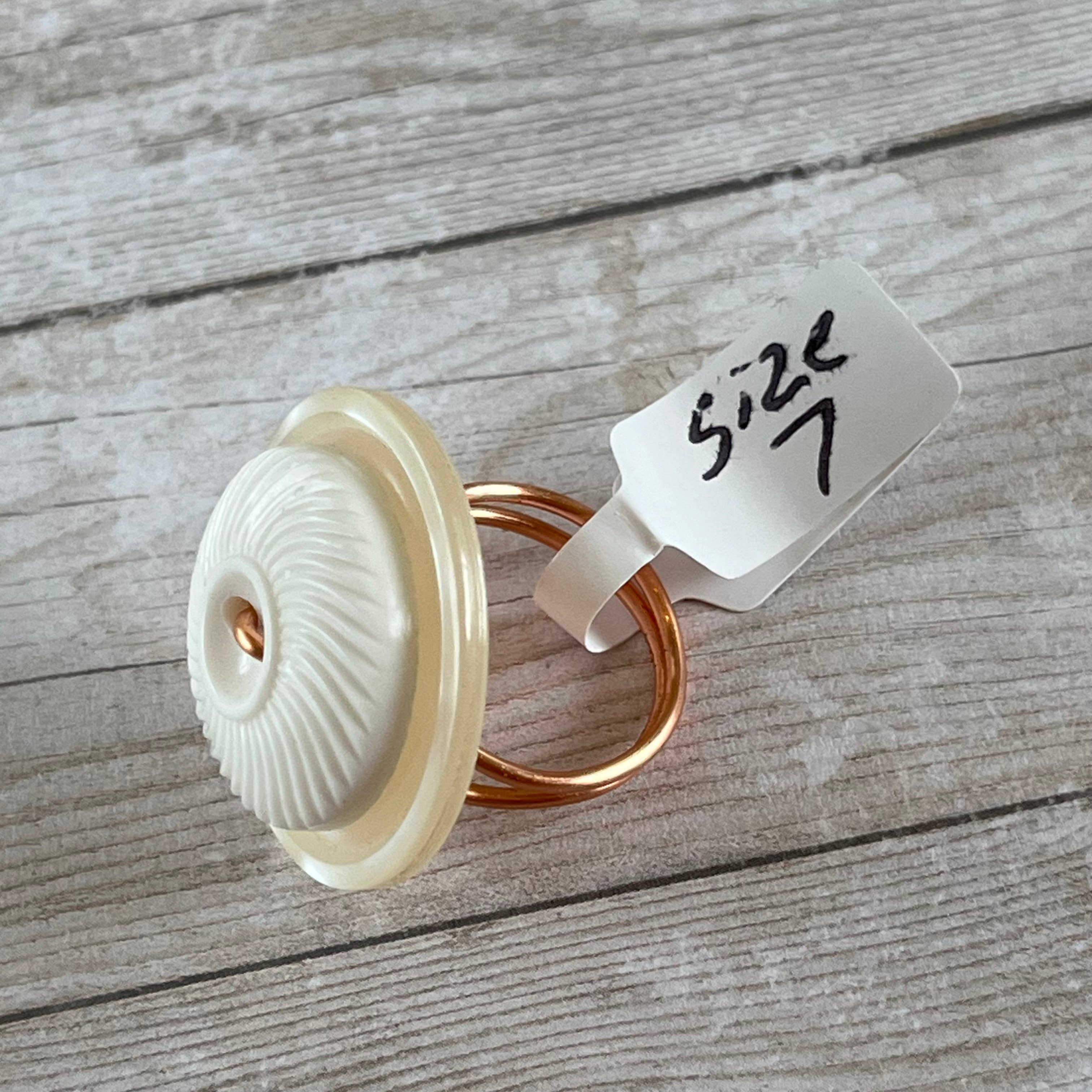 Open Window Studios - Wholesale Cocktail/Statement Ring - Vintage Button Ring Assortment Sized Band sizes 5-94