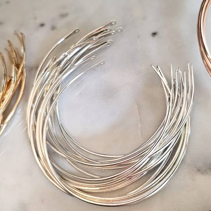 Half Moon Jewelry Designs - Wholesale Cuff Bracelet - Permanent Bangle blank for permanent jewelry, Thick round