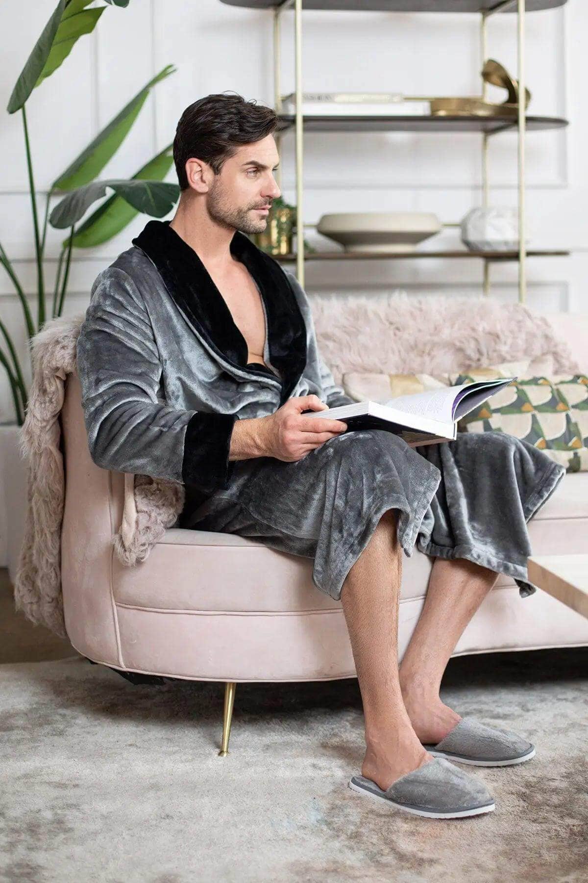 Lotus Linen - Wholesale Robe - Men's - Cozy Mens Plush Robes – Built for Comfort, Designed to Last30