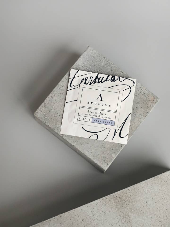 Poet At Heart Hand Cream Foil Packs (Pack of 25) for wholesale by ARCHIVE