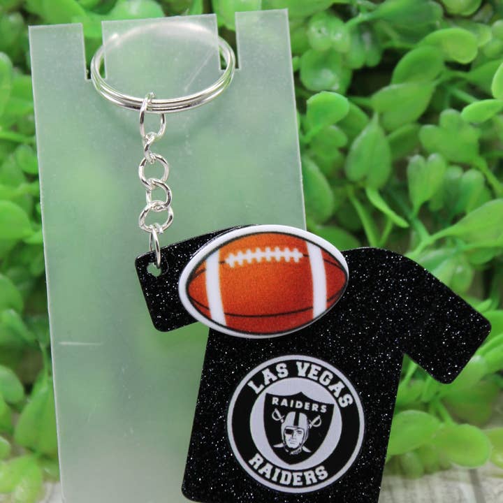Las Vegas Raiders Jersey Acrylic Keychain for wholesale by Hylidae Boutique